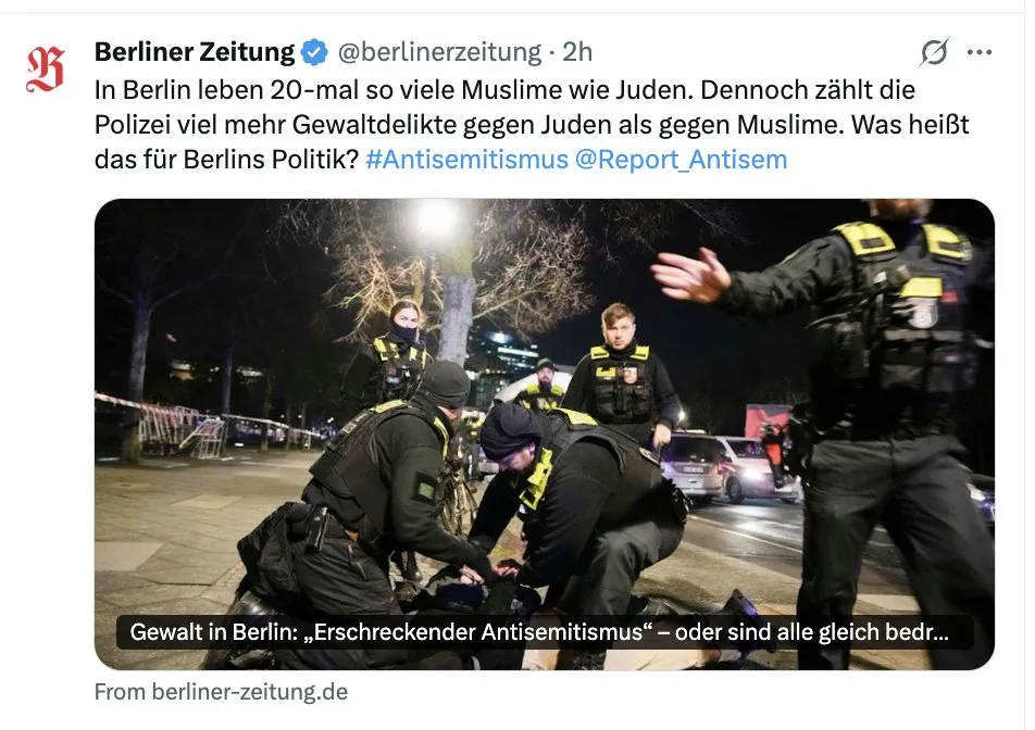 Antijüdische Verbrechen in Islam-Migranten Hochburg? Seltsam!