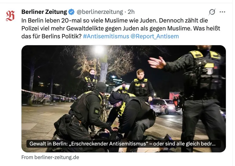 Antijüdische Verbrechen in Islam-Migranten Hochburg? Seltsam!