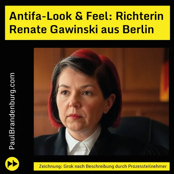Antifa-Look & Feel: Richterin Renate Gawinski aus Berlin