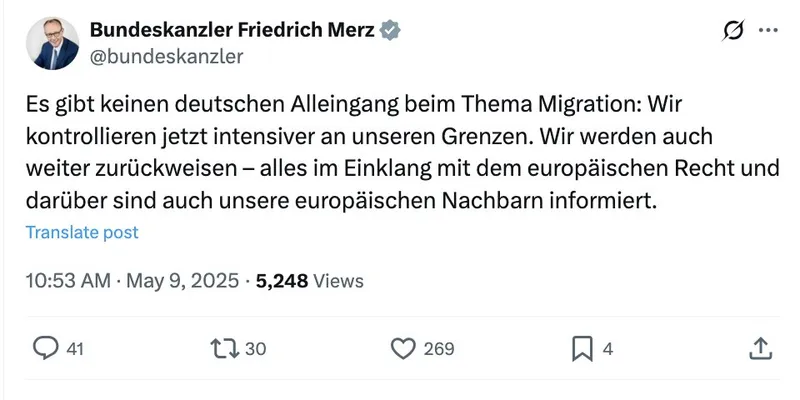 Der impotente Fritz präsentiert: Die schnellste Migrationswende-Wende aller Zeiten