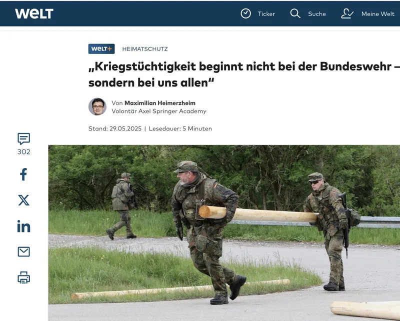 Auch @axelspringer gibt mit seiner Propaganda jetzt alles für Deutschland. Bald ist endlich wieder Krieg!