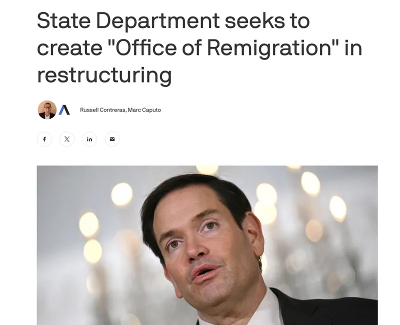 US-Außenministerium Einrichtung eines "Büros für Remigration"