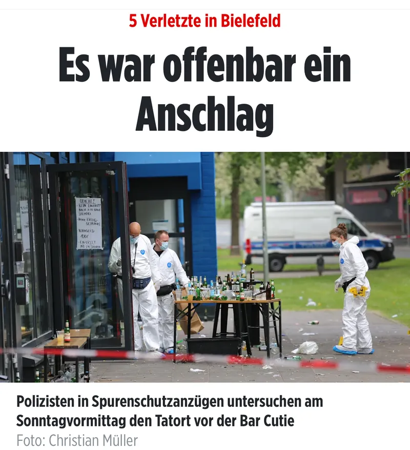 Blutbad in Bielefeld: ist Putin schuld oder der Klimawandel, @_FriedrichMerz?
