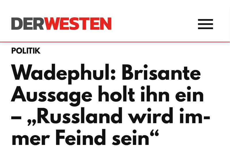 Herr Wadephul: Ist ihr ewiger Russenfeind sowas wie der ewige Jude?