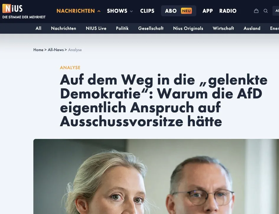 Deutschland immer nur "auf dem Weg" in die Tyrannei: Pseudokritische Propaganda-Schleudern wie @niusde_  werden den Versuch niemals aufgeben, den stattgehabten Staatsstreich zu relativieren.
