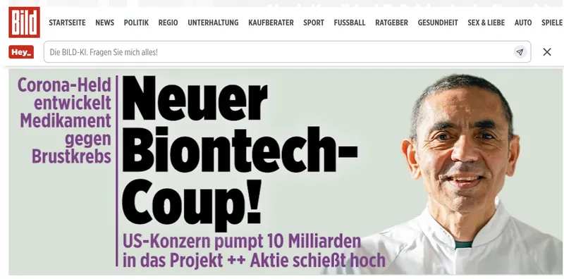 Propaganda-Maschine @bild bejubelt Massenmörder & Betrüger Ugur Sahin bis heute als "Corona-Held"