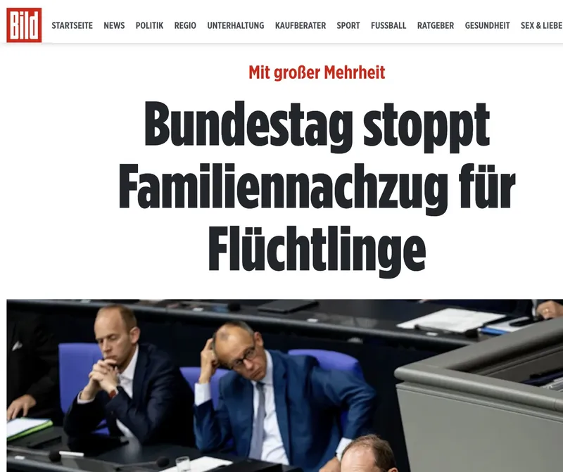 Wieder lügt @BILD mit dem Regime: Familiennachzug wird NICHT "gestoppt"