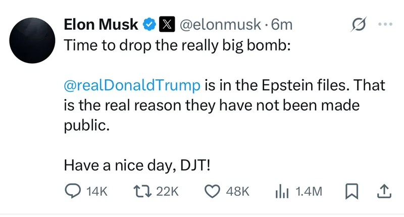 Elon Musk: Trump in "Epstein-Files" - darum erfolge keine Veröffentlichung