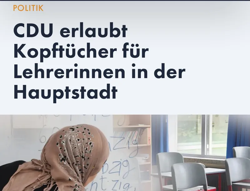 Passend für Deutschlands Schulen: Das Kopftuch als Leitbild der Unterwerfung und Selbstentwertung für die Untertanen der Zukunft