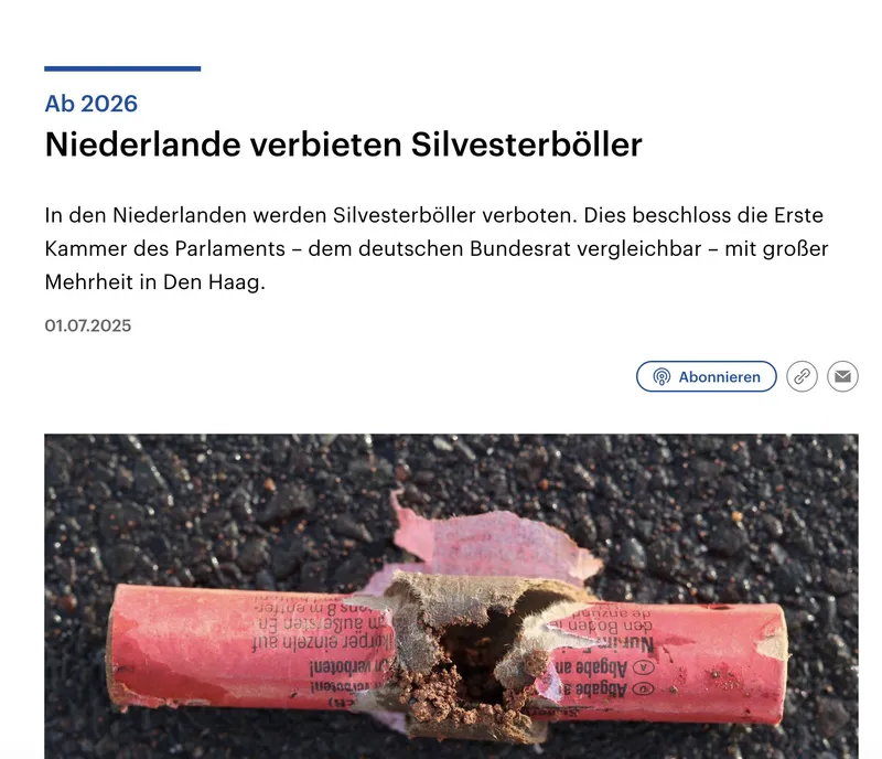 Unterwerfung: Niederlande verbieten Silvesterböller - wegen islamisch-arabischer "Migranten"-Gewalt