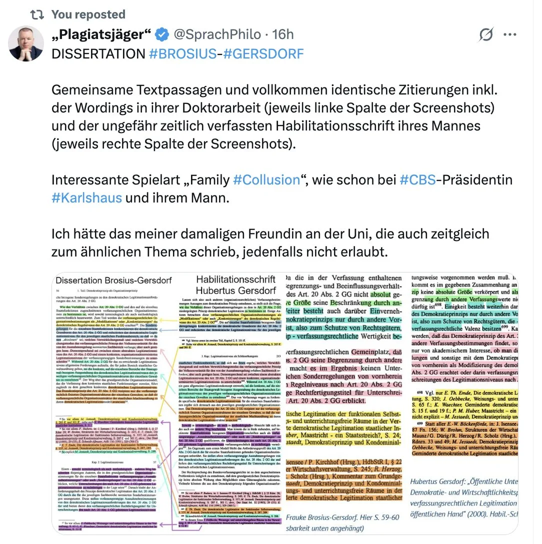Plagiatsjäger enthüllt: SPD-Horror-Juristin Frauke Brosius-Gersdorf scheint Betrügerin zu sein. Scheitert nun ihre Wahl zur Verfassungsrichterin?