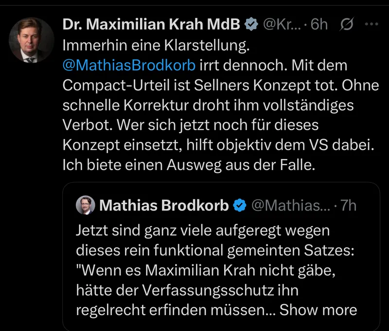 Weshalb machen Sie die Propaganda des Regimes gegen @Martin_Sellner zum Maßstab, Herr @KrahMax?