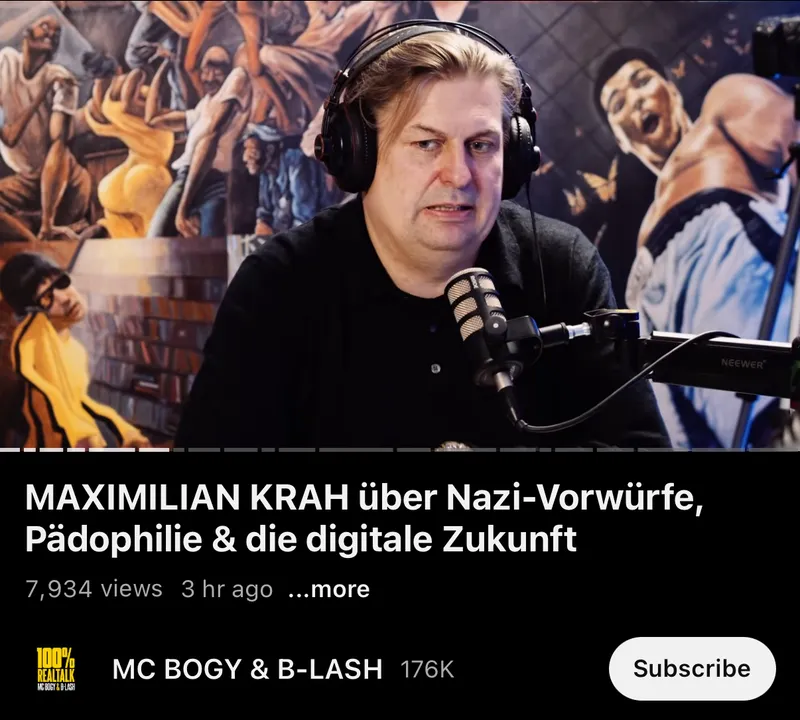 Neues Interview: AfD-Mann @KrahMax bezeichnet seine Kritiker in Remigrations-Debatte auf „X“ indirekt als Neonazis.