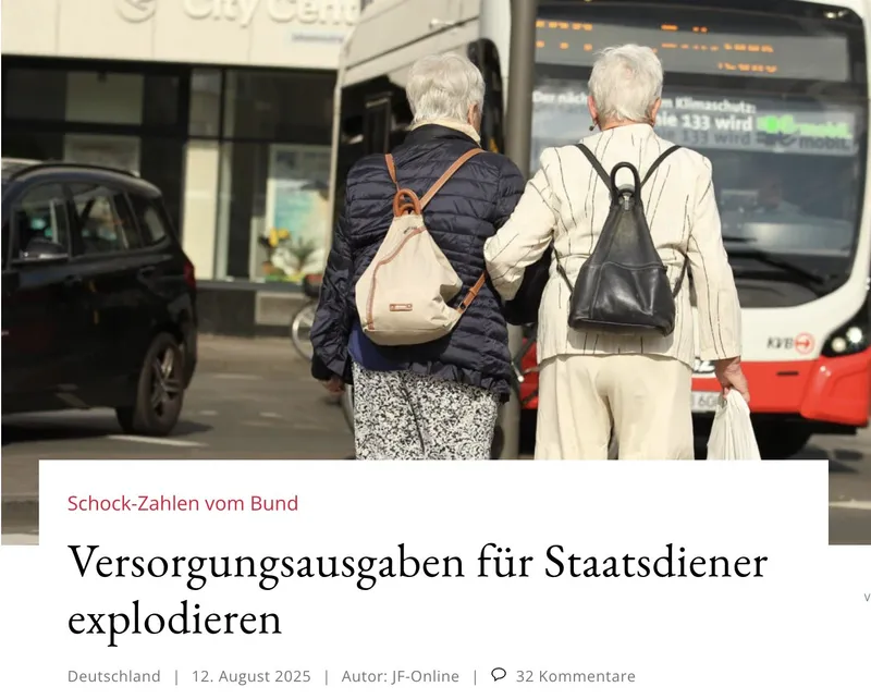Die weitgehende Abschaffung der "Beamten" -und die Streichung ihrer "Pensionen"- ist zwingend