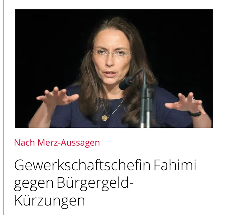 Überraschung: Frau Fahimi möchte nicht, dass ihren Mohammeds das "Bürgergeld" gekürzt wird ;)