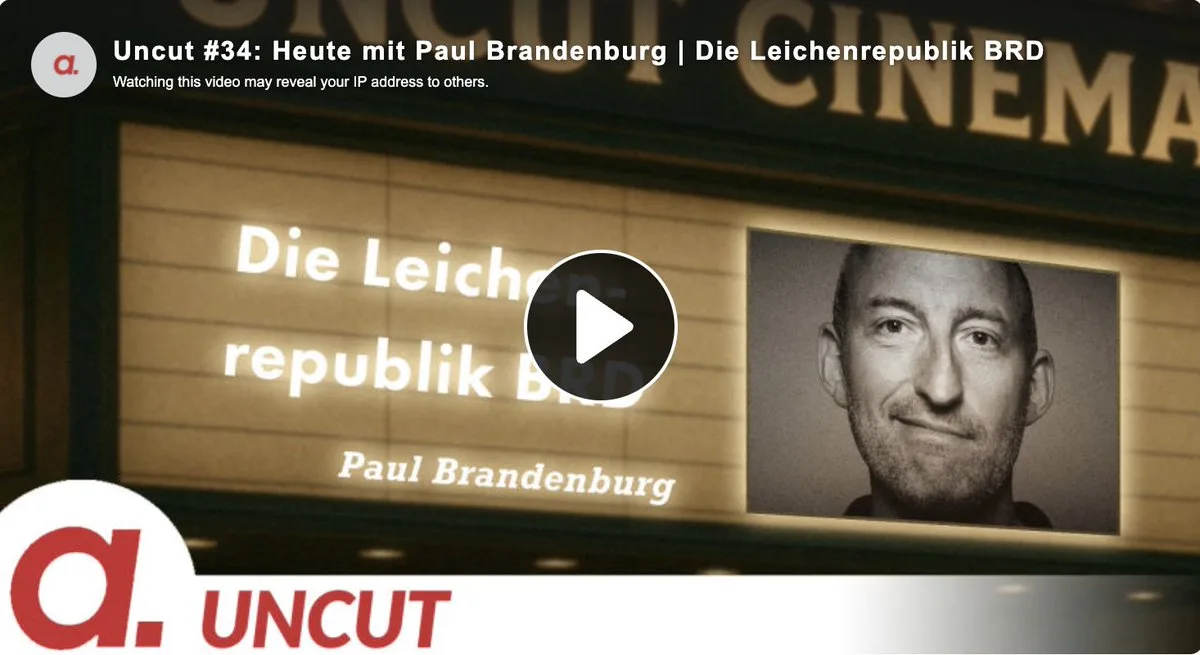 Video-Empfehlung: Apolut Uncut #34: Heute mit Paul Brandenburg | Die Leichenrepublik BRD