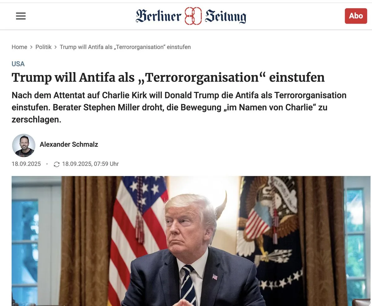 Terrororganisation "Antifa" in den USA vor offizieller Einstufung?