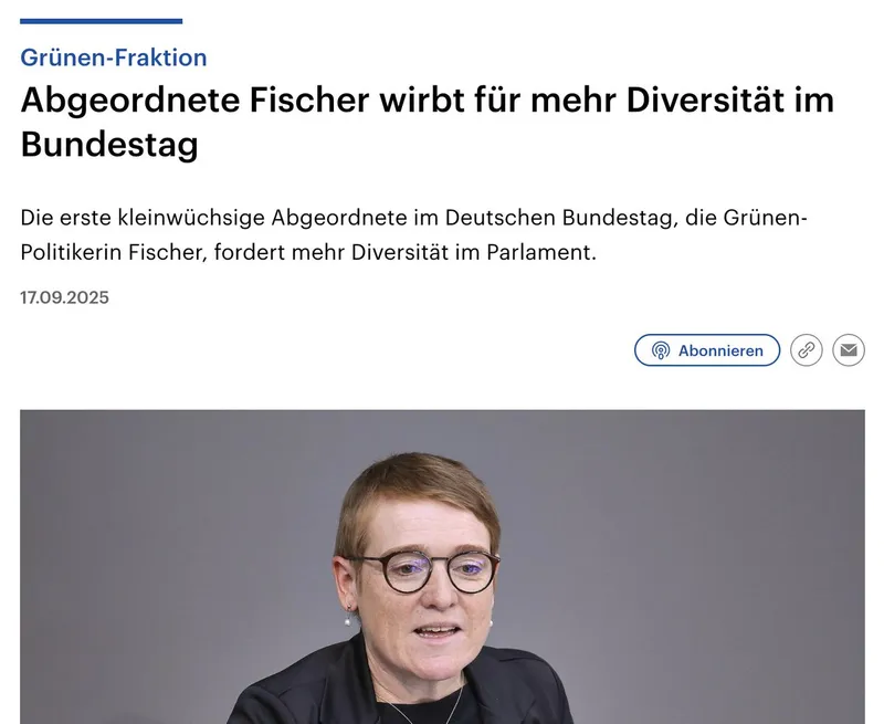 Bundestag: Behindertenanteil bereits 13,49 % – wenn man alle "Grünen"-Abgeordneten mitzählt