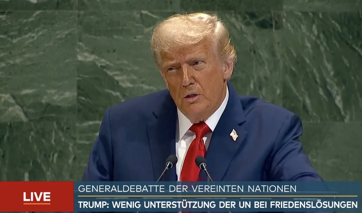 "Die Vereinten Nationen (…) haben (nie) geholfen. Alles was ich je von den VN erhalten habe waren eine defekte Rolltreppe (…) und ein Teleprompter, der auch nicht funktioniert. Vielen Dank dafür" - Donald Trump am 23.9.2025 vor den "Vereinten Nationen"