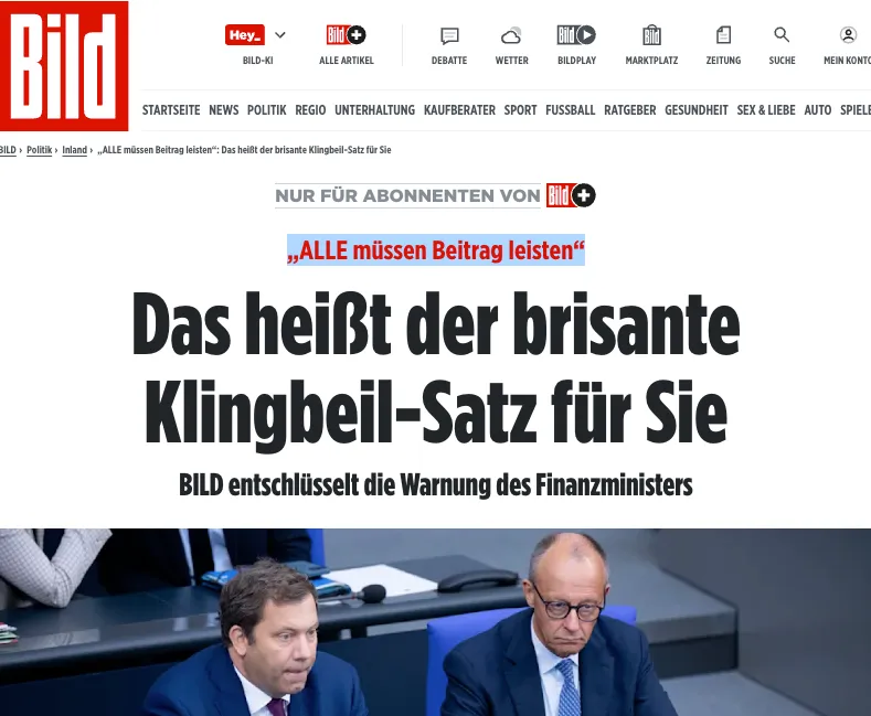 Übersetzungsservice: "IHR werdet alles geben müssen. Wir werden nur nehmen."