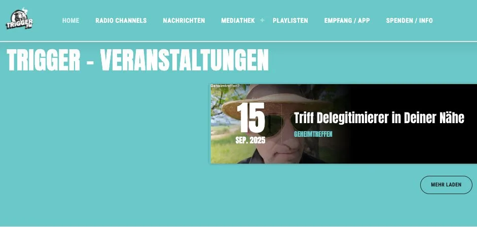 Termine unserer Geheimtreffen jetzt auf Trigger.FM