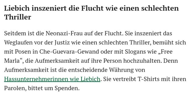 Hauptsache "Rechtsextremist": Regimenahe Medien von @DasErste über @niusde_ bis @ZDF erwähnen @MarlaSvenjaL niemals ohne den Zusatz "Rechtsextremist" oder "Neonazi"