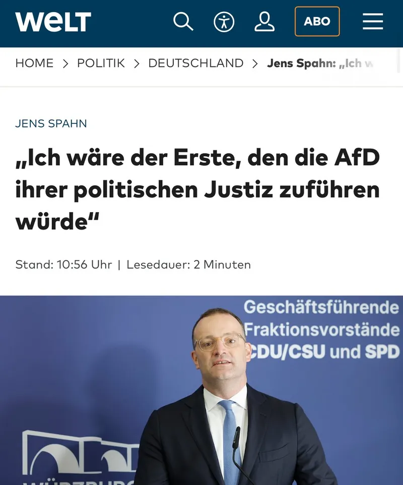 Seien Sie froh, @jensspahn, wenn es am Ende ein Gericht ist, dass Sie für Ihre unzähligen Morde bestraft.
