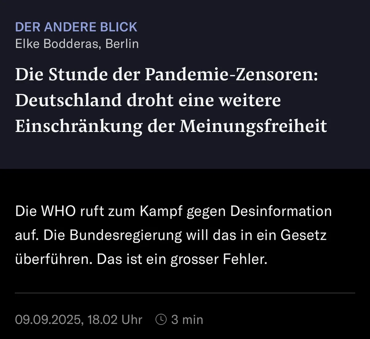 NZZ kündigt an: Zensur in Deutschland wird noch radikaler