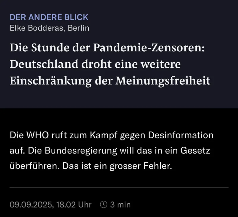 NZZ kündigt an: Zensur in Deutschland wird noch radikaler