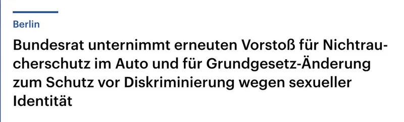 Deutschlands gescheiterte "Bundesrepublik" nimmt sich in ihren letzten Tagen den wirklich wichtigen Dingen an ?