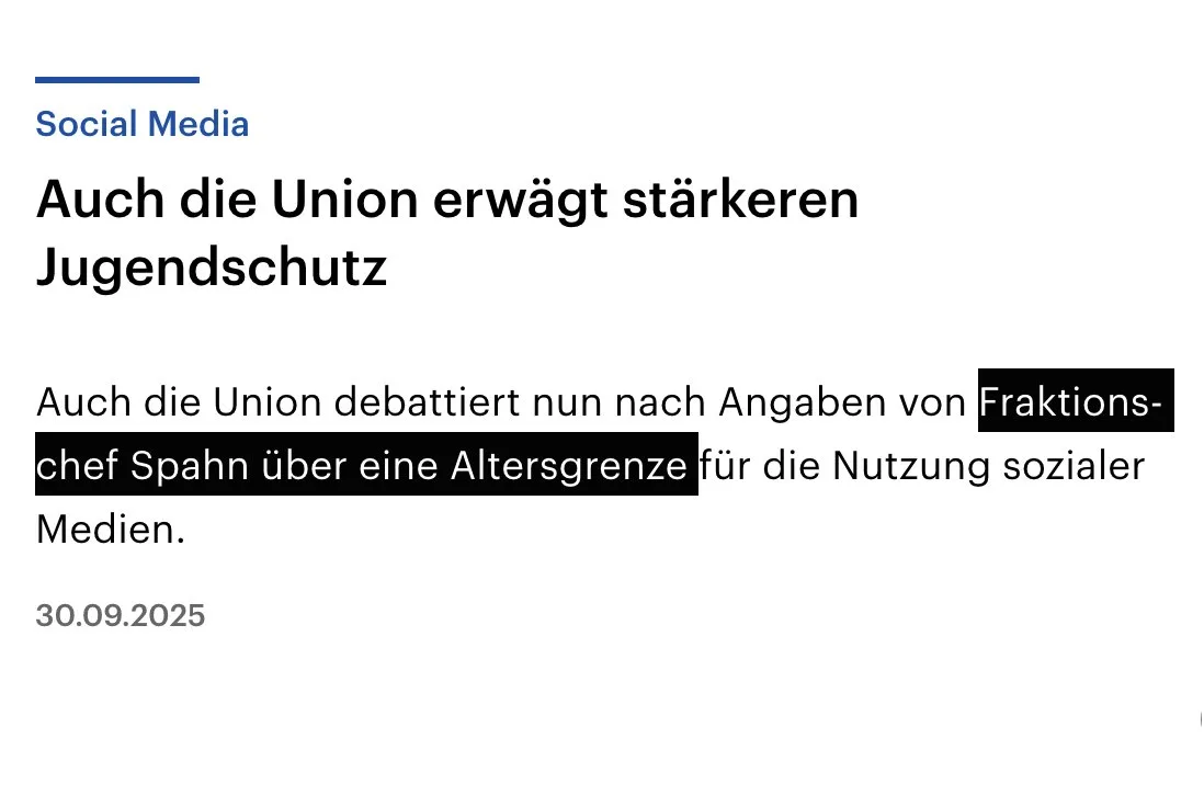 "Jugendschutz" ist wie "Maskenpflicht": Eine Lüge zur Unterwerfung. Berufsverbrecher @jensspahn missbraucht beide Vorwände für die Fortsetzung seiner Taten.