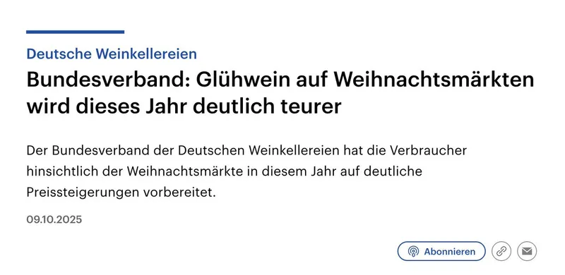 Nicht schlimm: Mit etwas Glück wird der Glühweinstand von einem Attentäter mit dem LKW zermalmt, bevor man zahlen muss ;)