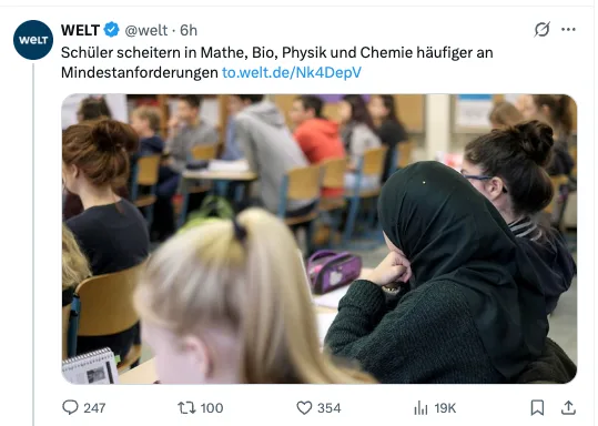Mooooment! Während wir massenhaft Inzestfamilien und Gewaltverbrecher importieren soll das akademische Leistungsniveau sinken? Wie kann das denn sein? ?