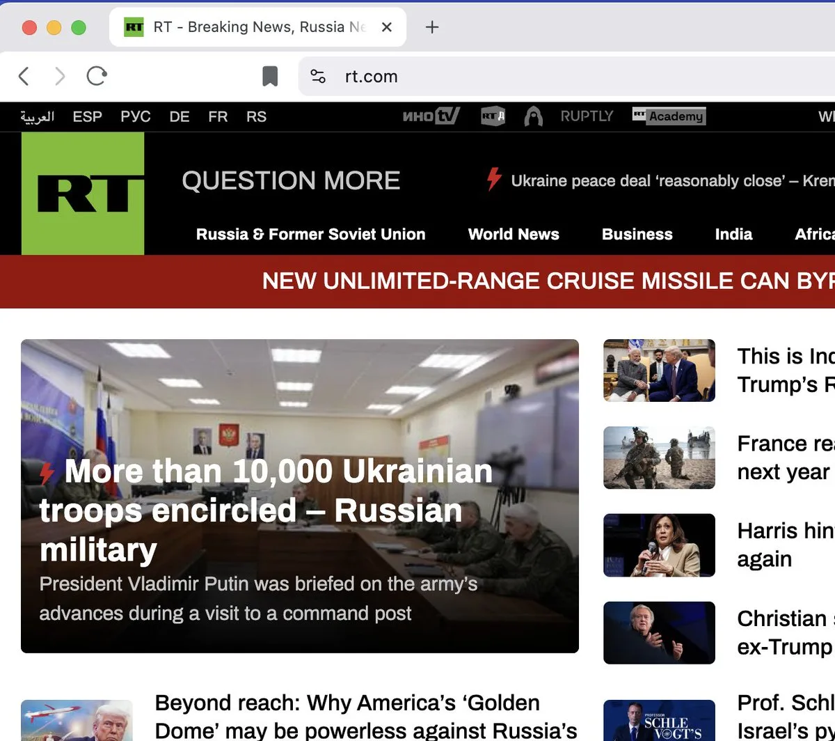 Interessant: Spanien blockiert Russlands Medium "RT" nicht im Netz