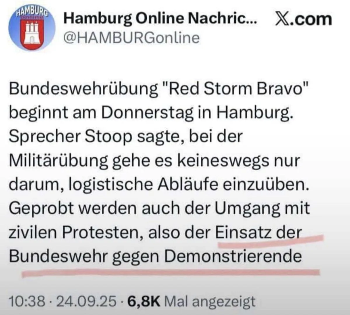 Bundeswehr: Terrorwerkzeug des deutschen „Antifa“-Regimes. Jedes Notwehrmittel gegen diewe Verbrecher ist erlaubt und geboten.