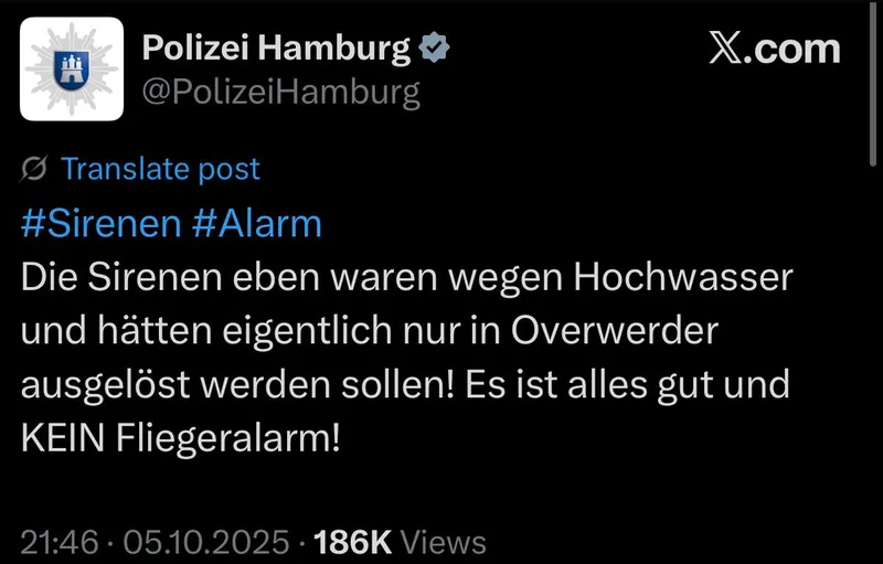 Diesmal „KEIN Fliegeralarm“: Polizei Hamburg als Hafennutte der Kriegstreiber