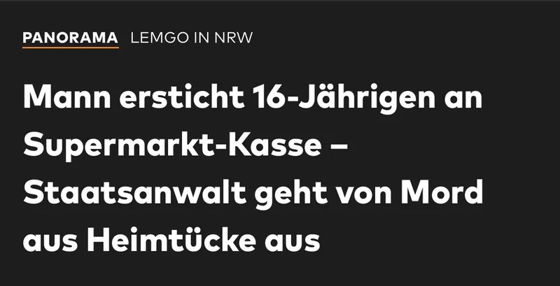 Täter und Opfer „sind deutsche Staatsbürger“ schreibt die Springerpresse. Ob beide auch wie immer Mohammed heissen, schreibt sie nicht.