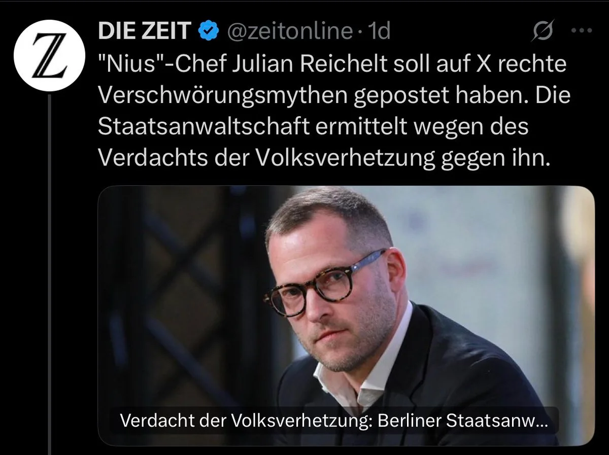 Wer vom Regime heute nicht der „Volksverhetzung“ verdächtigt wird, ist entweder ein Idiot oder ein Verbrecher