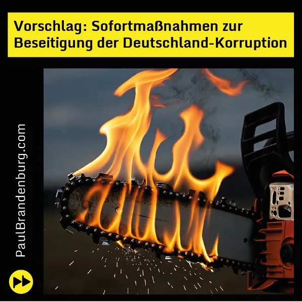 Sofortmaßnahmen zur Beendigung der Deutschland-Korruption