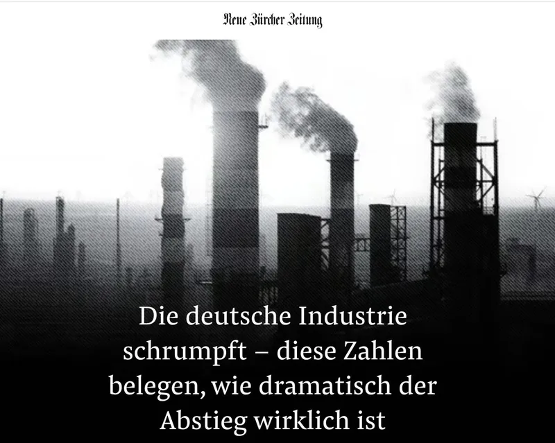 Deutsche Wirtschaft: "2025 dürfte der Einbruch noch grösser werden."