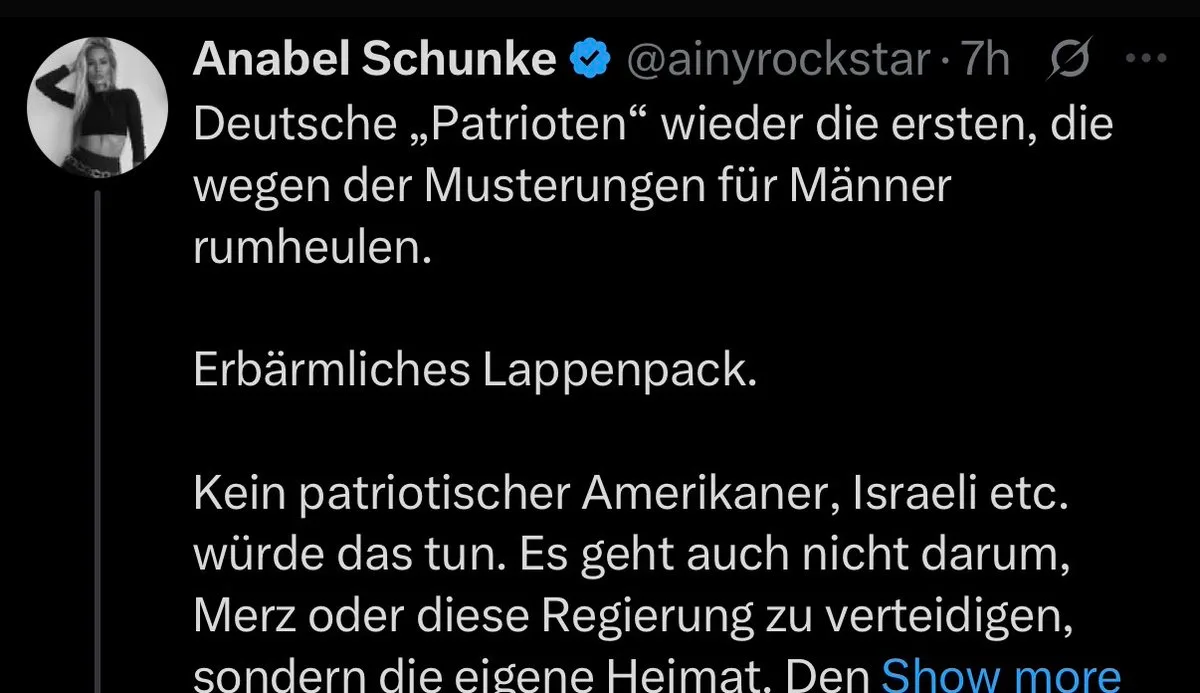 Als Soldat der Bundeswehr habe ich Deutschland gedient, unter anderem im Auslandeinsatz. Für Barbiefehlpressungen vom Modell „Ainy“ würde ich allerdings nie auch nur einen Schnupfen riskieren. Die überlasse ich gern ihren Kalifen :)