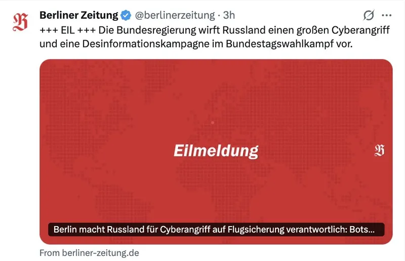 WK 1: "Mitten im Frieden überfällt uns der Feind!" - WK 2: "Seit 5 Uhr 45 wird zurückgeschossen!" - WK 3: "Hybrider Cyberangriff!". Die Lügen ist immer die gleiche.