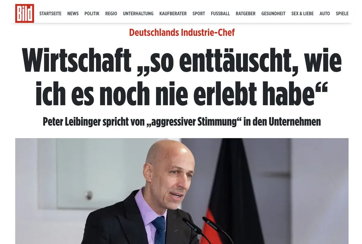 Oberster Industrieboss sagt fast die Wahrheit