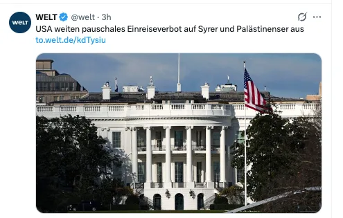 USA gehen Weg der Vernunft: Einreiseverbot für Menschen aus Steinzeit-Gesellschaften. Deutschland braucht das dringend auch.