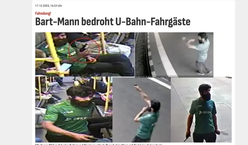 Wie ungewöhnlich: Mann mit schwarzem Vollbart und Prolo-Outfit bedroht Berliner. Inschallah! ?
