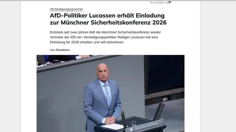 Erstaunlicher Zufall: Ausgerechnet der NATO-Stricher der "AfD" wird zur regimeeigenen "Sicherheitskonferenz" eingeladen