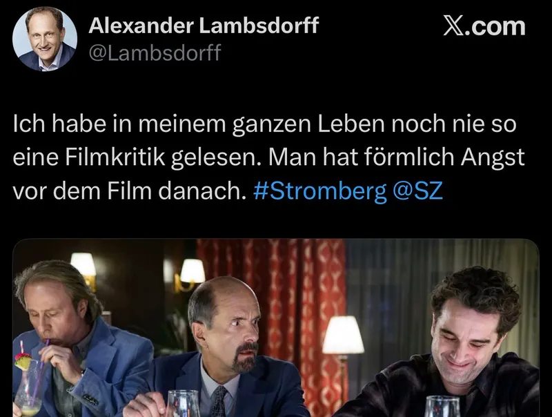 Alexander @Lambsdorff:  Stromberg der “Diplomatie” und Abonnent der WaffenSZ. Alles daran ist schön :)