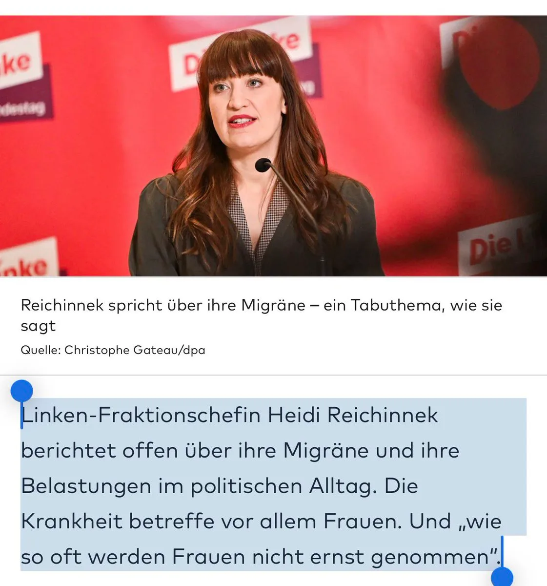 Irrtum Heidi Reichinnek: Nicht ernst genommen werden Sie, weil Sie eine Witzfigur sind.