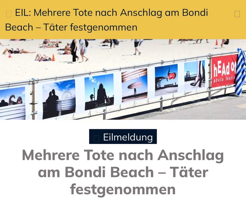 Terroranschlag am Bondi-Beach galt jüdischer Feier. Wer wohl die Täter diesmal waren? Sicher keine Liebeskrieger der ReligionDesFriedens(TM)