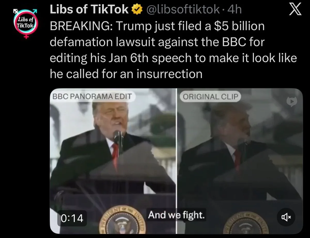 Milliardenklage von @RealDonaldTrump gegen @BBC wegen Lügenpropaganda. Sind Deutschlands Staatsmedien @daserste @ZDF & Co. als nächste dran?